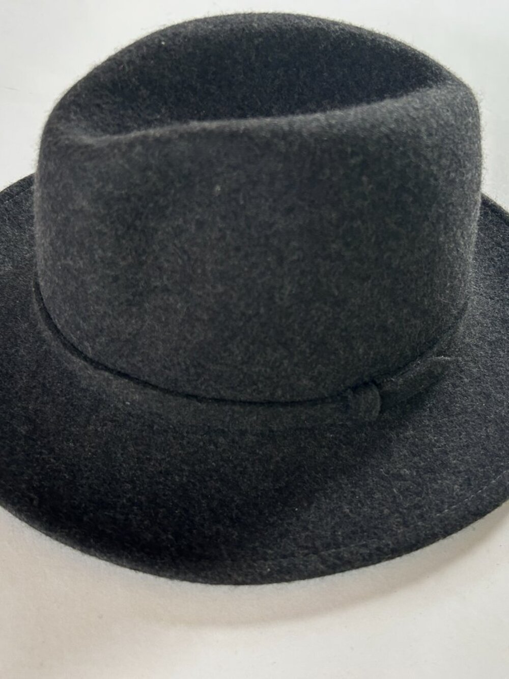 Perry Ellis, fedora, heavy wool, dark gray, XL, like new.